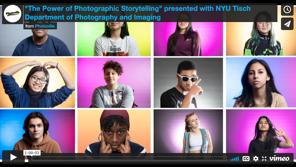 Screencap of video with students in a gallery Zoom view.